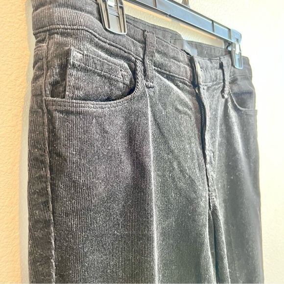 J BRAND Selena Corduroy Pants Black 29 Mid-Rise Cropped Bootcut Modal Blend - Picture 2 of 11